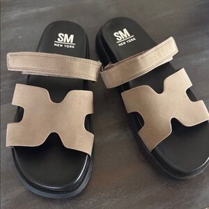 Steve Madden New York Taupe Moana Slide Sandals